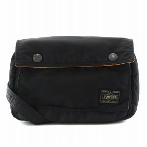 吉田カバン ミニショルダーバッグ ナイロン ロゴ スクエア型 鞄 黒