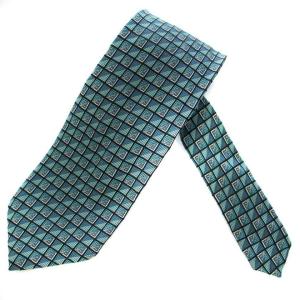 ネクタイ ワイドタイ ズッカ柄 絹 シルク ロゴ 青 ブルー（2024/03/08