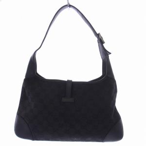 ハンドバッグ GGキャンバス レザー ブラック 28628（2024/11/03買取