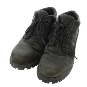 ロールトップブーツ ショート ヌバックレザー 7M 25cm 茶 ブラウン