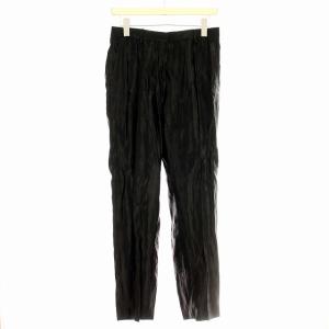 20SS フラワー柄 ワイドパンツ タック 36 オレンジ ブラック イエロー