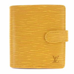 エピ ポルトビエ コンパクト 財布 二つ折り レザー 牛革 黄色 イエロー