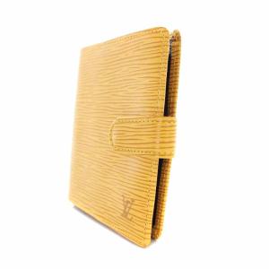 エピ ポルトビエ コンパクト 財布 二つ折り レザー 牛革 黄色 イエロー