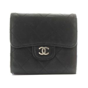 三つ折り財布 ウォレット ミニ ココマーク ダブルホック レザー ロゴ