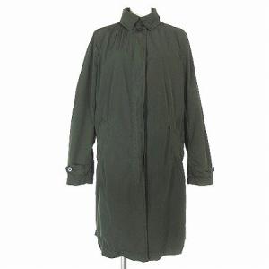 スプリングコート ステンカラーコート 無地 比翼 13937NN506F973 緑