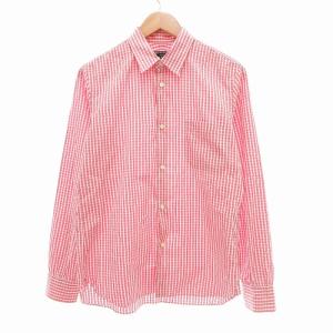 ギンガムチェックシャツ 長袖 胸ポケット M 赤 レッド（2025/02/08買取
