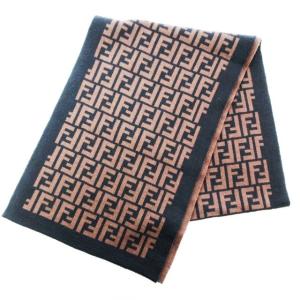 マフラー ストール ズッカ柄 茶 黒（2022/10/12買取） - FENDI