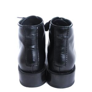ショートブーツ シューズ 靴 8ホール レザー ヒール ブラック 黒 36 1