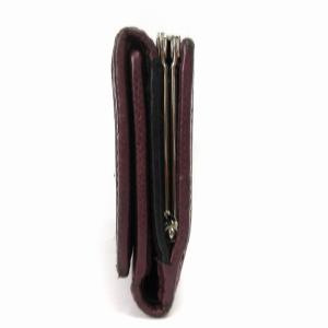 オーブ 財布 三つ折り がま口 ワインレッド（2024/12/13買取