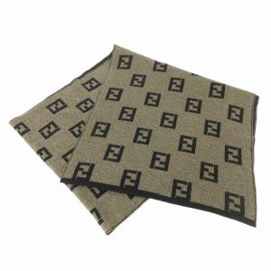 マフラー ストール ズッカ柄 茶 黒（2022/10/12買取） - FENDI