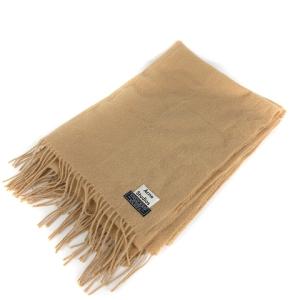 マフラー フリンジ ウール イタリア製 青 ブルー（2024/06/13買取