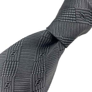 ネクタイ ワイドタイ ズッカ柄 絹 シルク ロゴ 青 ブルー（2024/03/08