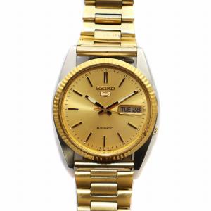 5 腕時計 オートマティック デイデイト 金文字盤 SS 7009-3110（2024