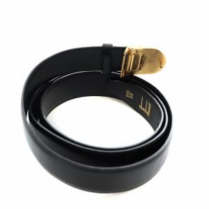 ベルト レザー バックル ロゴ刻印 40/100 黒 ブラック ゴールド色