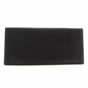 長財布 二つ折り レザー ノバチェック ロゴ 黒 （2024/09/22買取