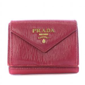 サフィアーノ 三角プレート 財布 三つ折り レザー 緑 グリーン（2024