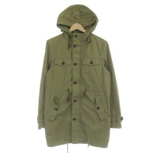 モッズコート ミリタリーコート ジップアップ フード 2 カーキ（2023