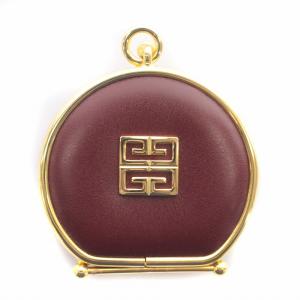 財布 コインケース 小銭入れ がま口 4Gロゴ ゴールド金具 レザー 茶