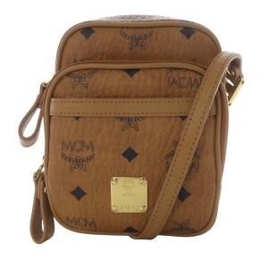 ショルダーバッグ 皮革 レザー ロゴ 茶 ブラウン（2024/10/24買取