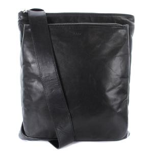 ショルダーバッグ メッセンジャー アニリンレザー 黒 ブラック（2021