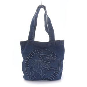 ワッペン デニム トートバッグ インディゴ ブルー（2022/10/14買取