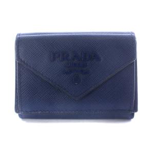 サフィアーノ 三角プレート 財布 三つ折り レザー 緑 グリーン（2024