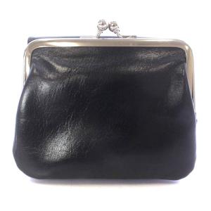 ヨウジヤマモト 財布 二つ折り がま口 レザー 黒 ブラック（2021/11/05