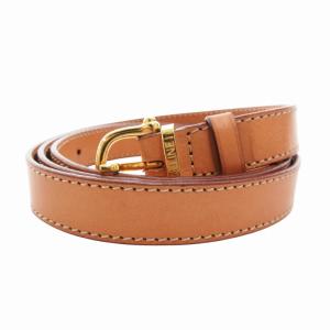 ヴィンテージ ベルト バックル レザー 馬車ロゴ ゴールド金具 75 濃茶