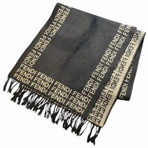 マフラー ストール ズッカ柄 茶 黒（2022/10/12買取） - FENDI