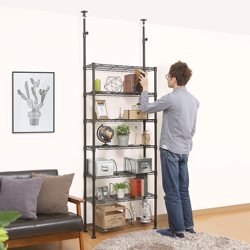 ルミナス ノワール 突っ張りラック 7段 幅80cm | ルミナス・エレクター