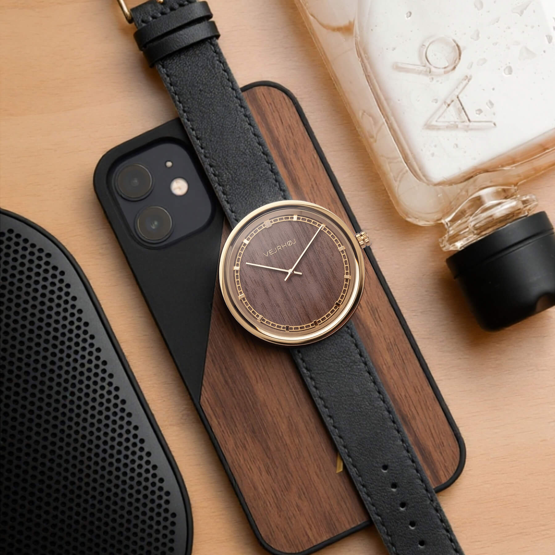 VEJRHØJ wooden watches | NORDIC gold | Men's wooden watch