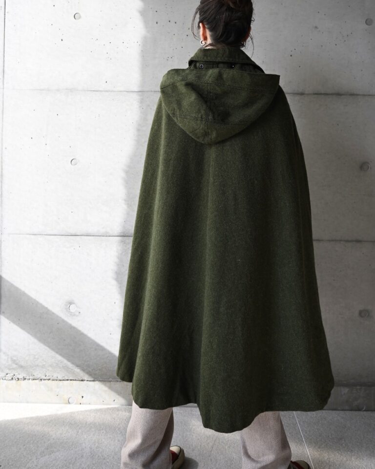 vintage wool poncho long coat - veje