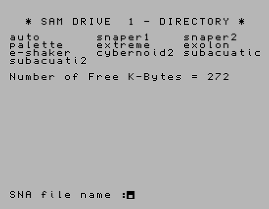 sam coupe - zx128 - snaper