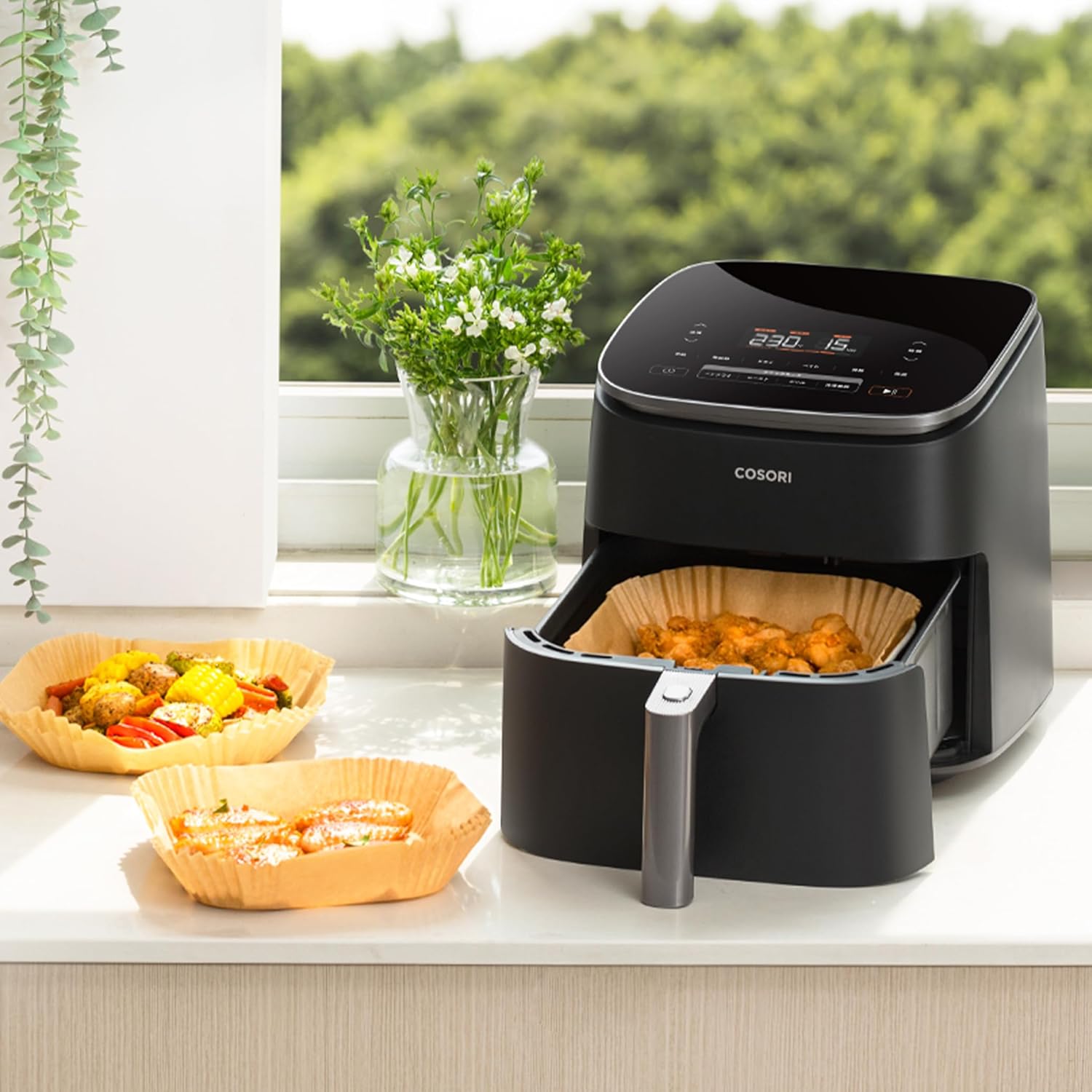 COSORI ノンフライヤー用紙 100枚 （3-6L適用）