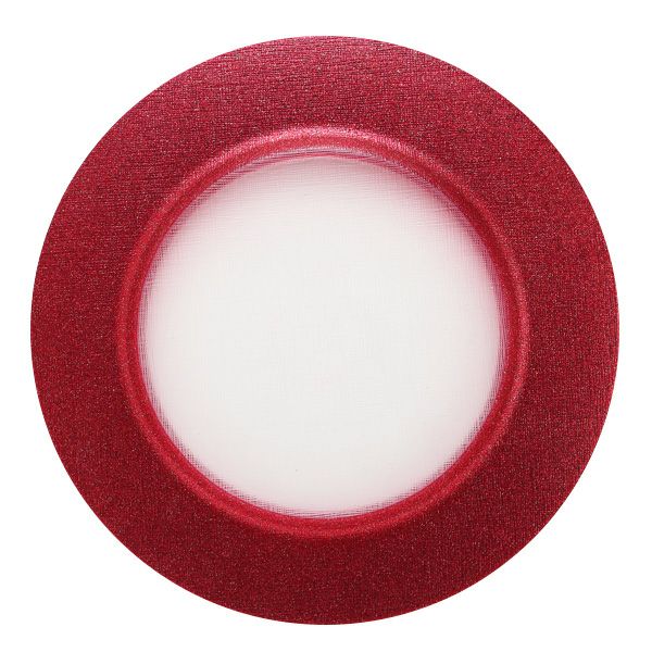 グリッター チャージャープレート 33cm レッド＆クリア | Vetro Felice