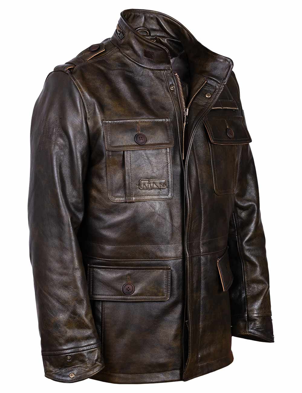 Кожаная полевая куртка M65 antique brown Art.561-1 купить в