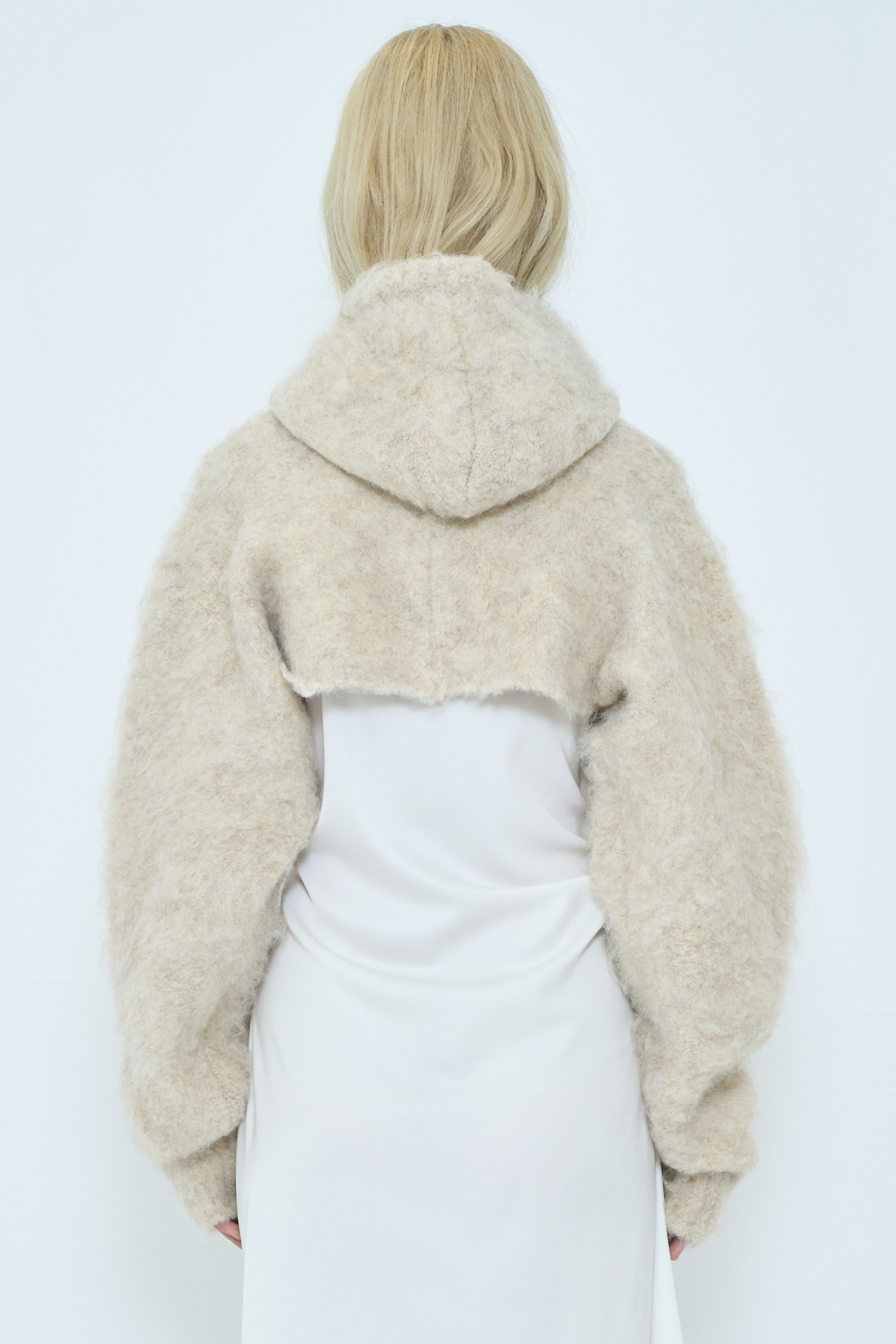 2WAY HOODED MUFFLER KNIT / IVORY – VIAVANDA
