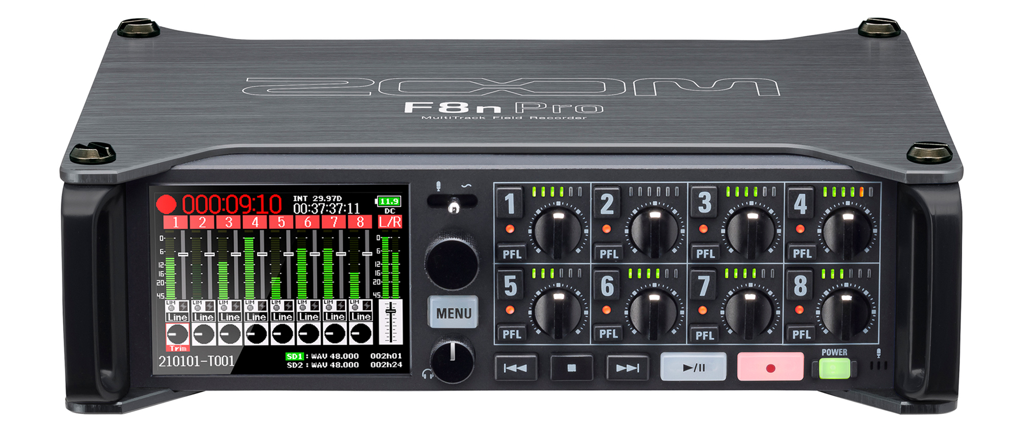 ZOOM、32bitフロート録音に対応の8チャンネル入力フィールドレコーダー