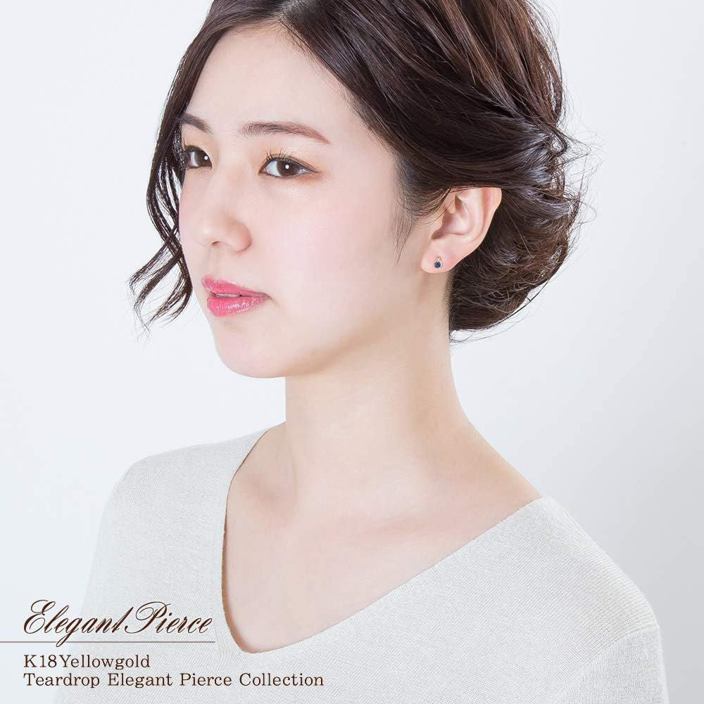 9月誕生石のプレゼント K18YG サファイア 9月 誕生石 ティアドロップ