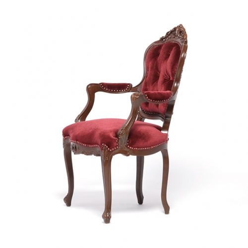 Symphony シンフォニー アームチェア 椅子 猫脚 ブラウンxレッド 6093