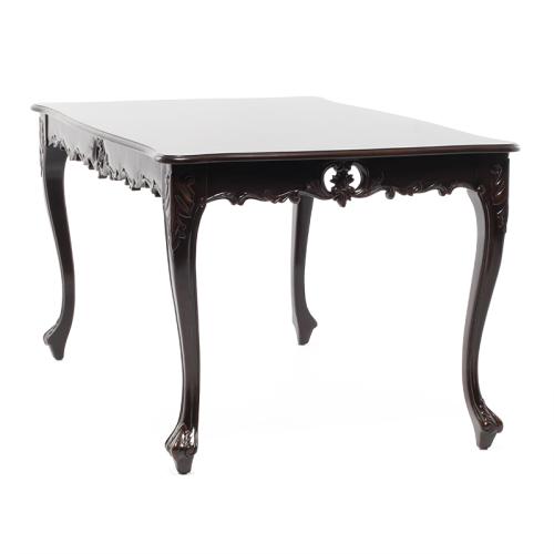 ロココ調 ダイニングテーブル 150x90cm 4人用 ブラウン 木製 VTA4235