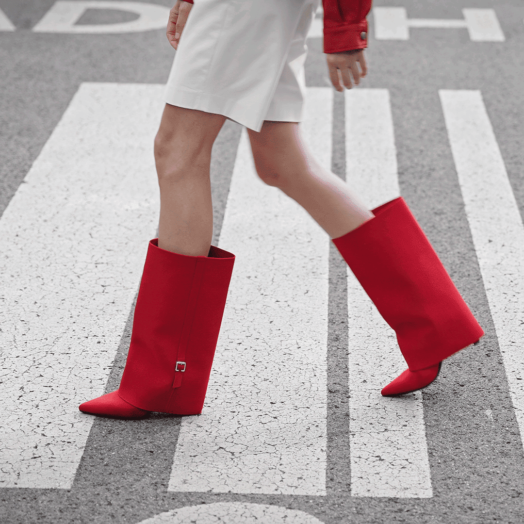 Alana] ポインテッドトゥ ミッドヒールブーツ – VIVAIA JAPAN