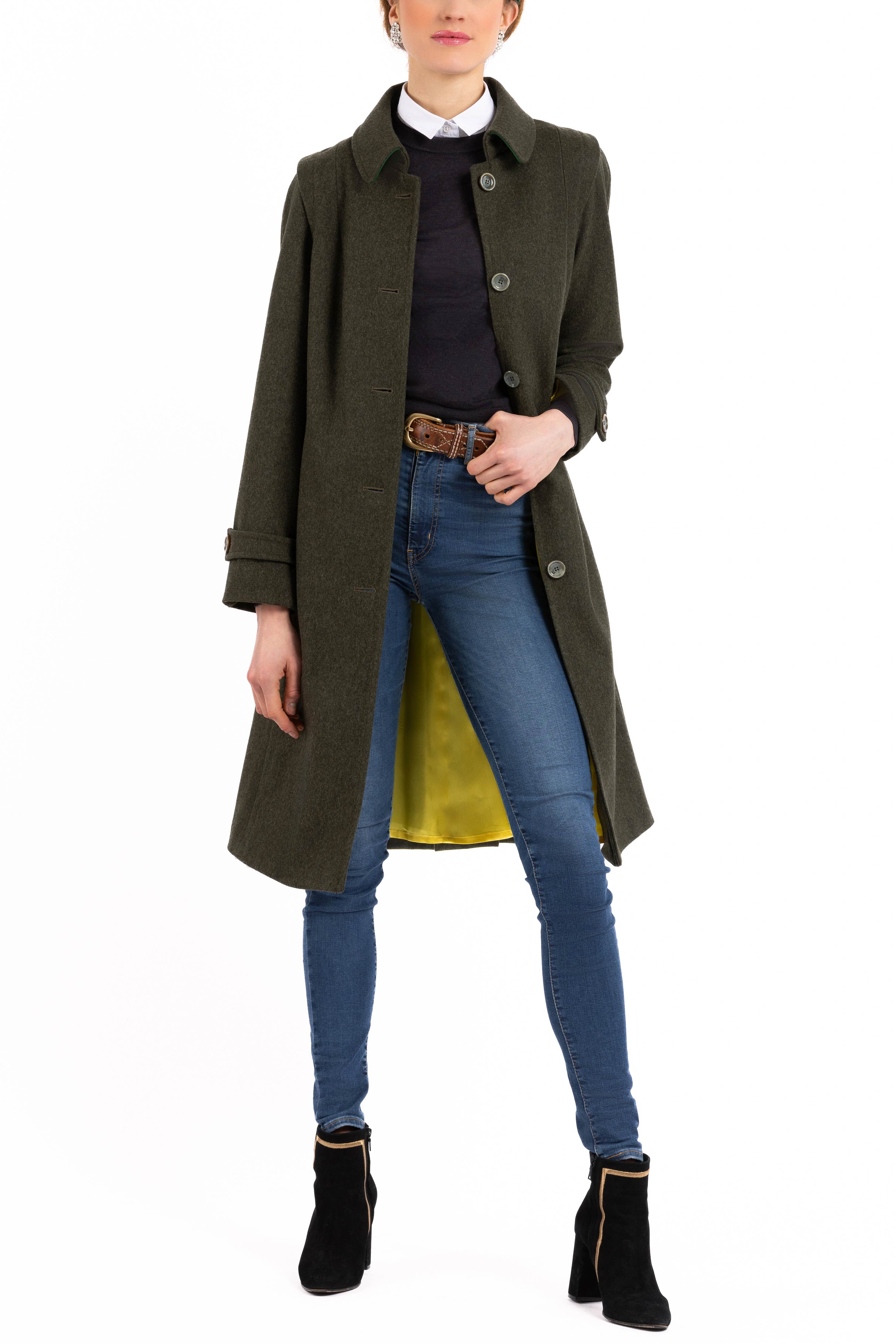 Bavarian Loden Coat from sage-green Merino-Loden – VON DÖRNBERG