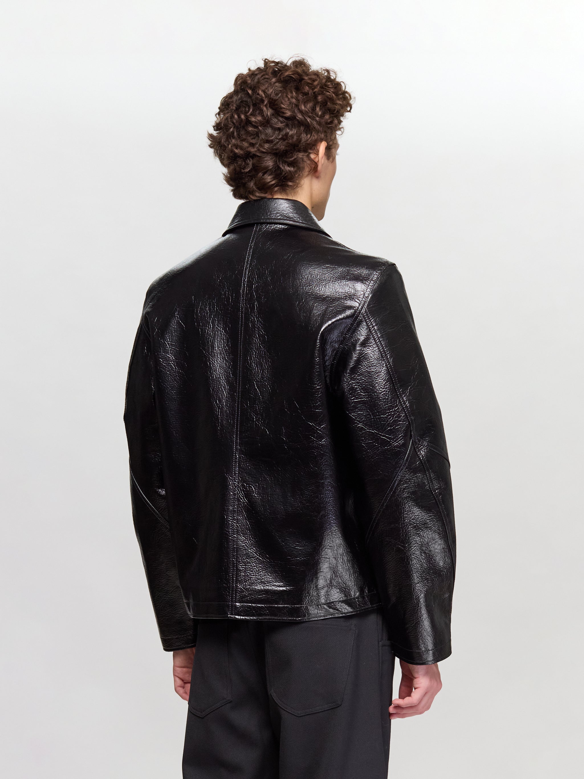 Séfr - Duke Jacket in Faux Memory Leather - MSS25DUKEFAU – Voo Store
