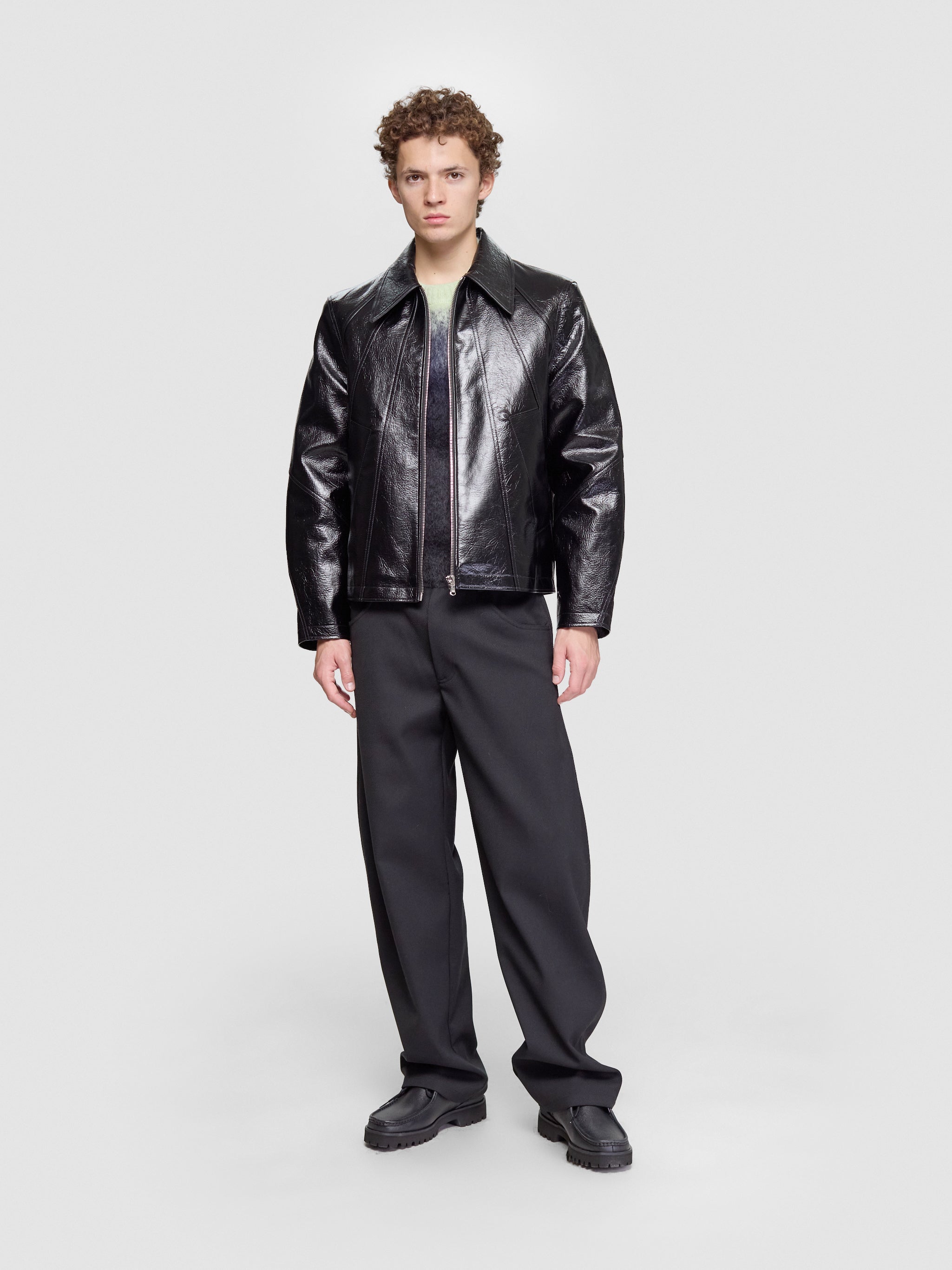 Séfr - Duke Jacket in Faux Memory Leather - MSS25DUKEFAU – Voo Store