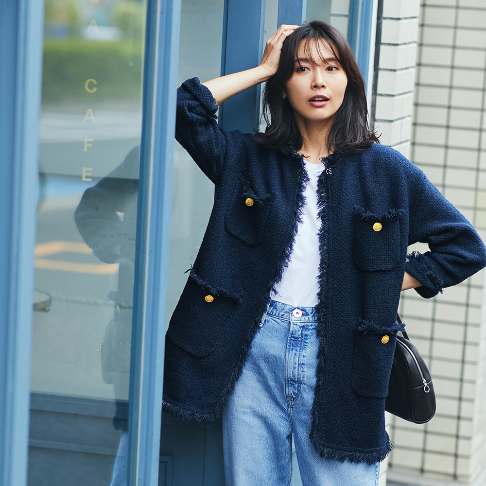 ADAWASのニットツイードジャケット【STANDARD BOOK 2022AW】 | HAPPY