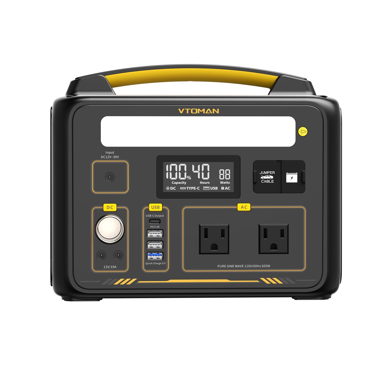 VTOMAN Jump 600X with 110W Solar Panel (CA ONLY)