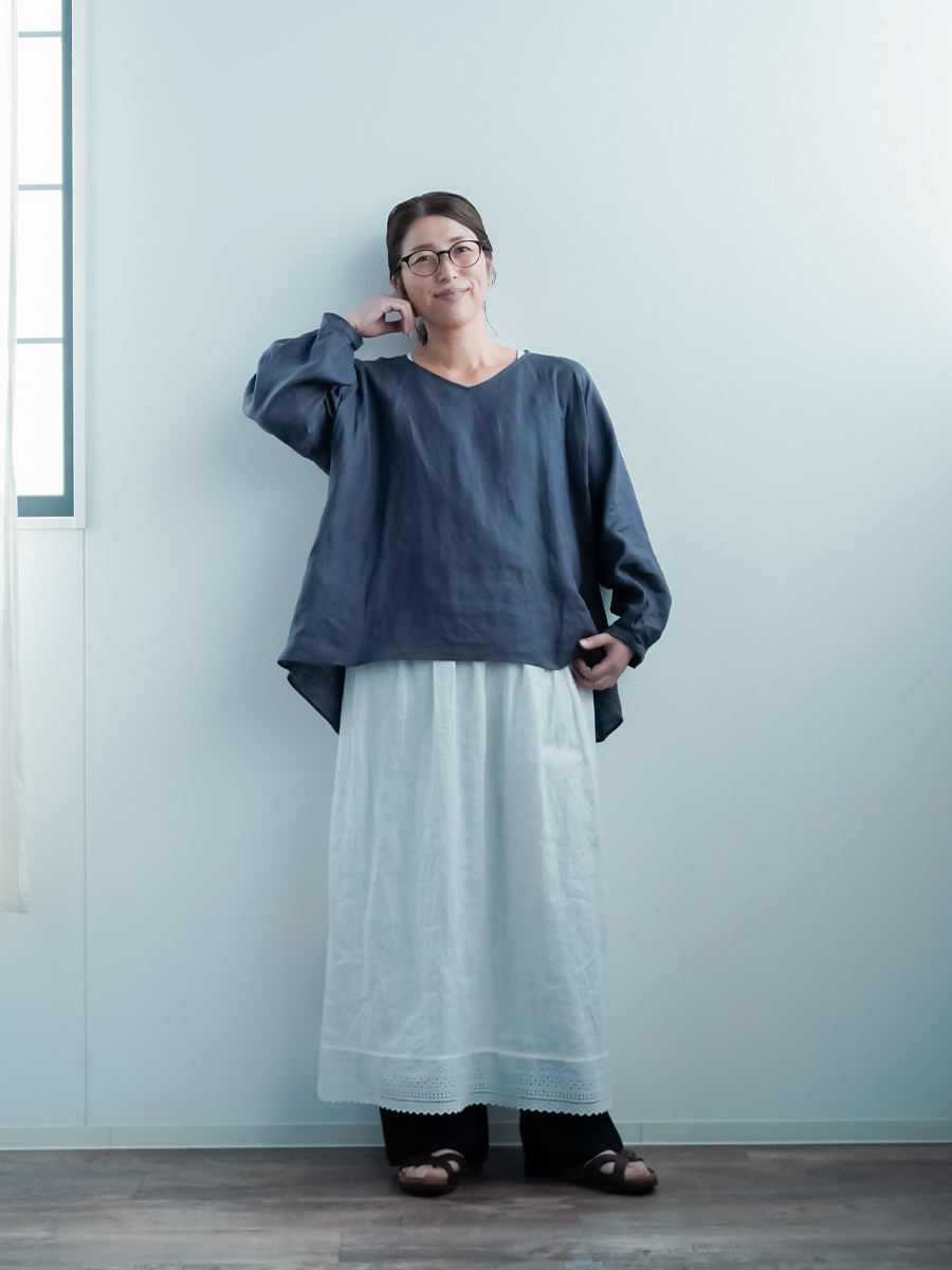 リネントップス】夏のわがままに応える Aライン袖ふんわりトップス