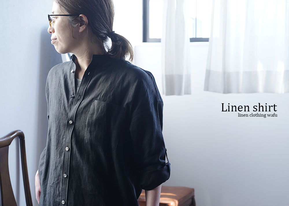 リネンシャツ】時には長袖、時には半袖 見惚れるロールアップシャツ