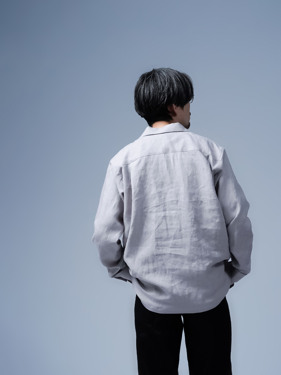リネンシャツ】程よいヌケ感ほしい方必見！ リネン オープンカラー